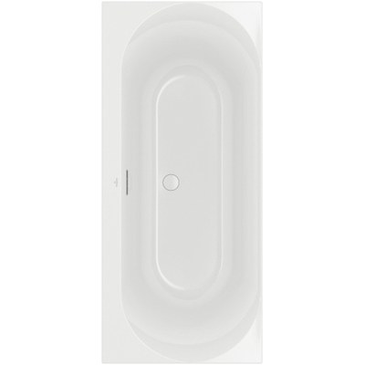 Villeroy & boch Loop duobad - 170x75cm - rechthoek/binnenbad ovaal - acryl Wit Alpin glans