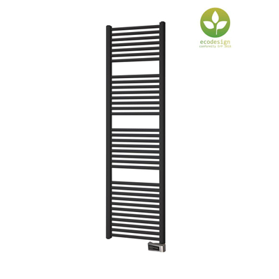 Plieger Palermo-EL III/Fischio elektrische designradiator horizontaal 1702x500mm 700W zwart grafiet (black graphite) SHOWROOMMODEL