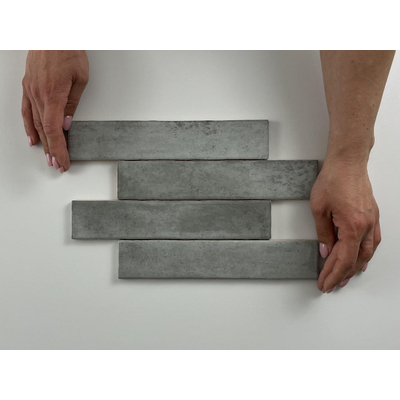 Cifre Ceramica Kalon wandtegel - 5x25cm - Grey glans (grijs)