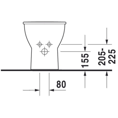 Duravit Darling New staand bidet 57x36.5cm wit