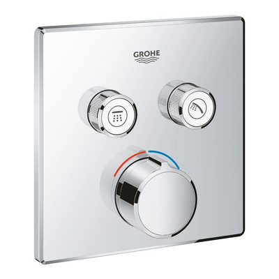 Grohe SmartControl Douchekraan Inbouw - 3 knoppen - vierkant - chroom