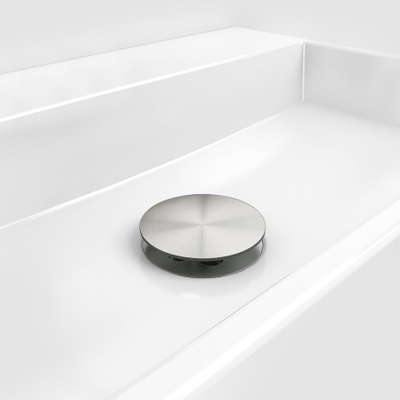 Clou Wash Me plug met afdekkap rvs geborsteld