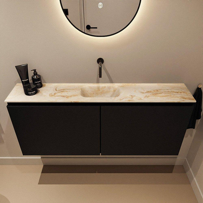 MONDIAZ TURE-DLUX 120cm toiletmeubel Urban. EDEN wastafel Frappe positie midden. Zonder kraangat.