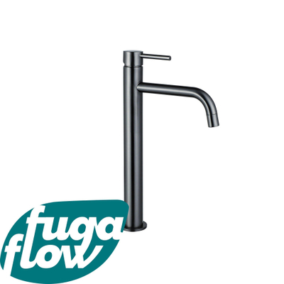 FugaFlow Eccelente Sobrado Badkamer Slim Wastafelkraan - 32.6cm - verhoogd - opbouw - gunmetal PVD