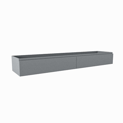 Mondiaz FOGE wastafelonderkast - 200x45x25cm - 2 lades - uitsparing rechts - softclose - Plata