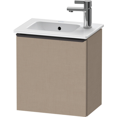 Duravit D-Neo wastafelonderkast 41x44x27.4cm Linksdraaiend 1 deur Linnen Mat