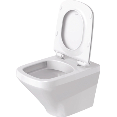 Duravit DuraStyle wandclosetset diepspoel spoelrandloos 37x54cm met softclose closetzitting Wondergliss wit