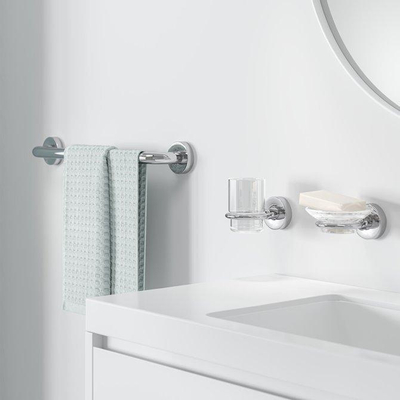 Geesa Luna glashouder met glas chroom