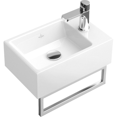 Villeroy en Boch Memento handdoekhouder inclusief bevestiging 34,5x10cm glans RVS OUTLETSTORE