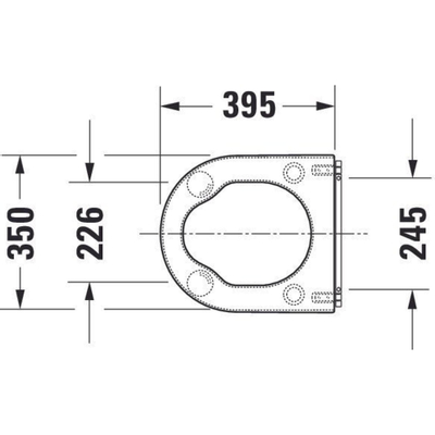 Duravit Starck 3 Vital WC-zitting 40.4x35x4.6cm compact Kunststof wit Glanzend