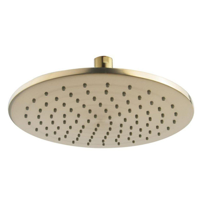 Wiesbaden Caral doucheset - 2 functies - handdouche 3 standen - hoofddouche 25cm - met garnituur - messing geborsteld