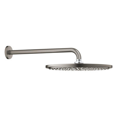 GROHE Rainshower hoofddoucheset: hoofddouche Ø31cm met douchearm wandmontage 38cm brushed hard graphite