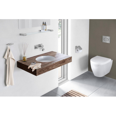 Zack Atore toiletrolhouder met klep 12.4x12.4x5.4cm RVS Mat