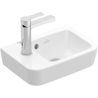 Villeroy & boch O.novo fontein 1 kraangat links met overloop 36x25cm wit