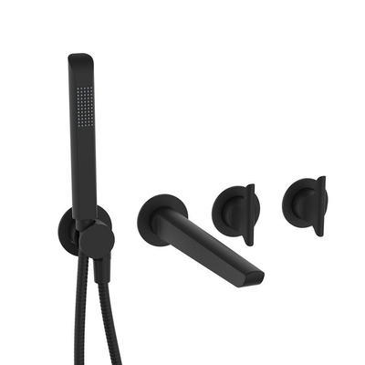 Crosswater Module Badset - 2 grepen - baduitloop - handdouche - zwart mat