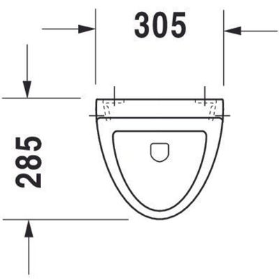 Duravit Fizz urinoir afzuigend inclusief bevestiging achterinlaat met vlieg wit