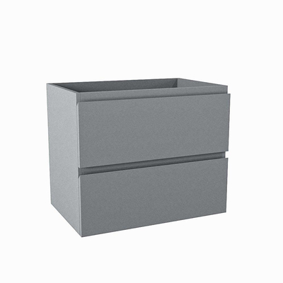 Mondiaz HAY wastafelonderkast - 60x40x50cm - 2 lades - uitsparing midden - softclose - Plata