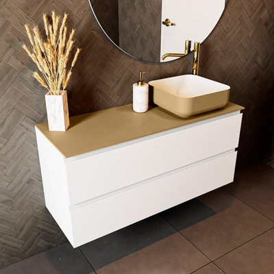 Mondiaz TOP 23 Topblad - 110x23.5x0.9cm - geschikt voor afdekplaat - Solid surface - Oro