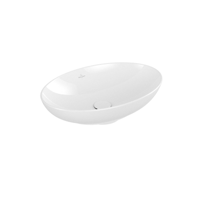 Villeroy & Boch Loop & friends opzetwastafel 56x38cm met overloop Ceramic+ wit