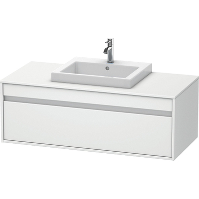 Duravit Ketho Wastafelonderkast 120x55.5x42.6cm 1 lade Standaard greep met softclose spaanplaat wit Mat