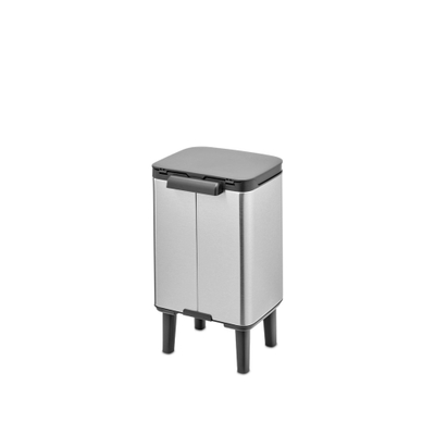Brabantia Bo Hi Afvalemmer - 4 liter - kunststof binnenemmer - matt steel fingerprint proof