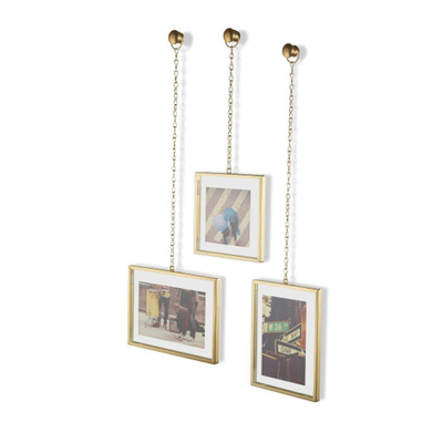 Umbra Fotochain fotolijst 6x22x21cm 4 stuks staal goud mat