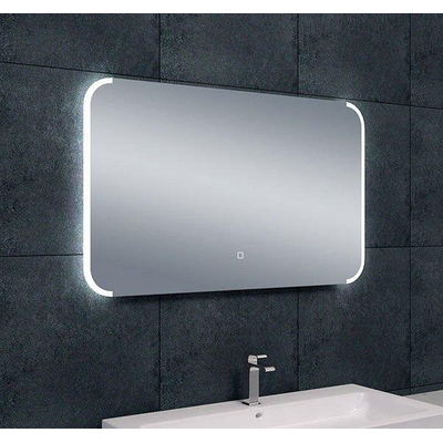 Wiesbaden Bracket spiegel rechthoek met LED, dimbaar en spiegelverwarming 100 x 60 cm