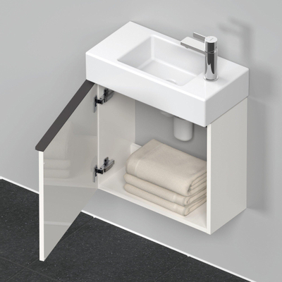 Duravit D-Neo wastafelonderkast 48.4x44x22.2cm Linksdraaiend 1 deur wit Hoogglans