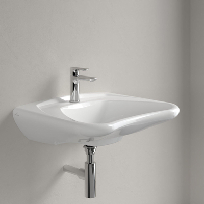 Villeroy & Boch Omnia Vita wastafel met kraangat zonder overloop 60x49cm ceramic+ wit