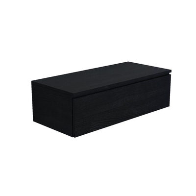 Arcqua Living Onderkast - 100x46x30cm - 1 lades - greeploos - gemelamineerd spaanplaat - oak black
