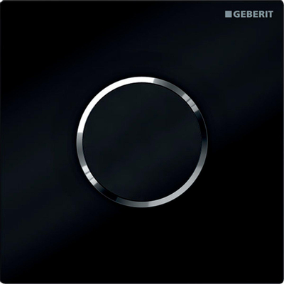 Geberit HyTronic urinoir stuursysteem infrarood batterij met bedieningsplaat Sigma 10 zwart glans