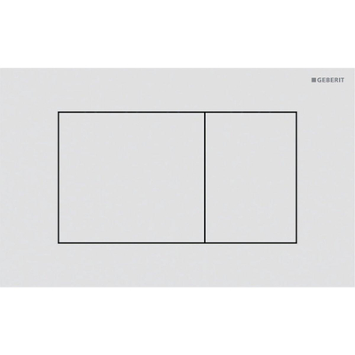 Geberit Sigma40 bedieningsplaat - 2-toets spoeling - vierkant - RVS - easy to clean - mat wit