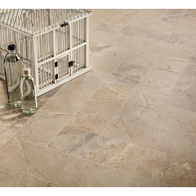 Edimax Astor Golden Age wandtegel - 15x60cm - 10mm - Rechthoek - Marmerlook - Beige Mat