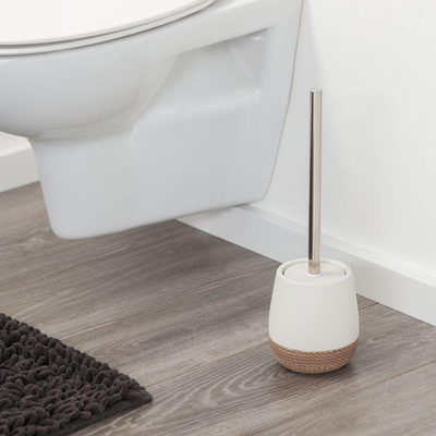 Sealskin Braid Toiletborstel met houder Zand