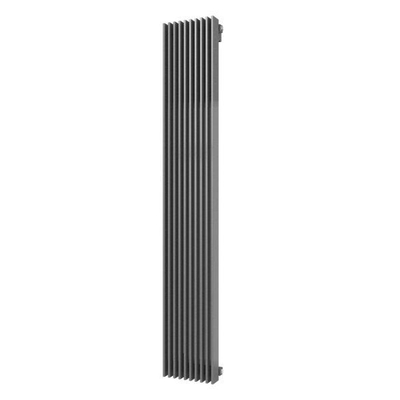 Plieger Antika Retto designradiator verticaal middenaansluiting 1800x295mm 994W zilver metallic