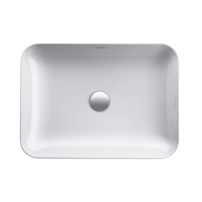 Duravit Cape Cod waskom rechthoekig zonder kraangat zonder overloop 55x40cm mat wit/wit