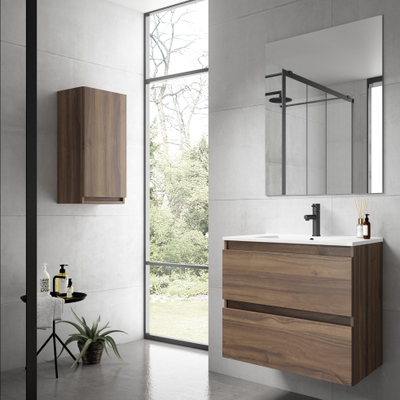 Adema Vygo Small Meubelwastafel - 80x40x2cm - 1 kraangat - keramiek - glans wit