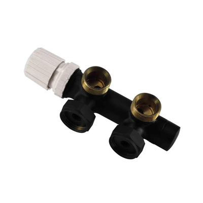 Riko thermostatisch 3/4 onderblok haaks-links mat zwart