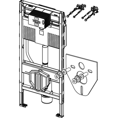 Teceprofil Inbouwreservoir - 1120mm - met uni-spoelkast