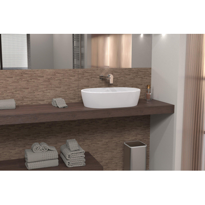 Villeroy & Boch Architectura waskom 60x40x15.5cm Ovaal met overloopgat Wit Alpin glans Ceramic