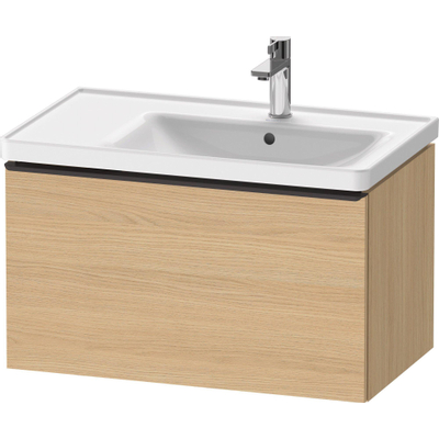 Duravit D-Neo wastafelonderkast 78.4x44x45.2cm 1 lade met softclose Natuur eiken Mat