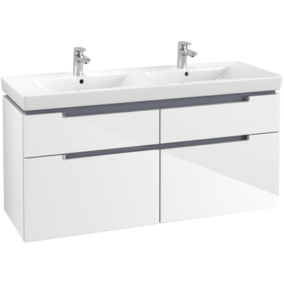 Villeroy & boch Subway 2.0 wastafelonderkast 128.7x59x44.9cm glossy white