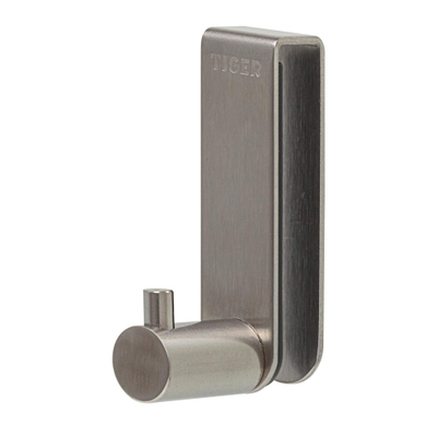 Tiger Rhino Handdoekhaak - voor glaswand - 6-8mm - RVS geborsteld