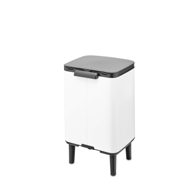 Brabantia Bo Hi Afvalemmer - 7 liter - kunststof binnenemmer - wit