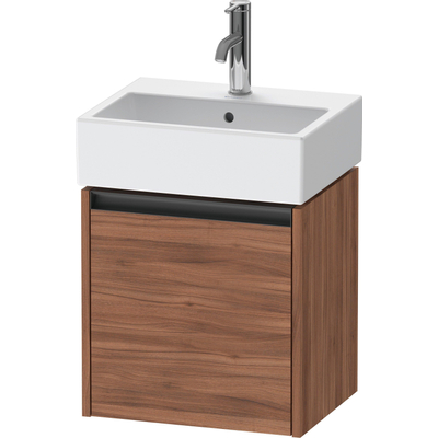 Duravit Ketho 2 wastafelonderbouwkast met 1 deur 43.4x33.8x44cm links, met greep antraciet noten mat