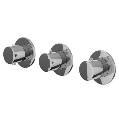 IVY Bond Regendoucheset - inbouw - symmetry - 2 stopkranen - 15cm plafondbuis - 30cm medium hoofddouche - houder met uitlaat - 150cm doucheslang - 3-standen handdouche - Chroom