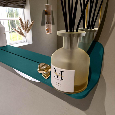 Mondiaz SPOT Badkamerspiegel - rond 70cm - spiegelplanchet - kleur Smag