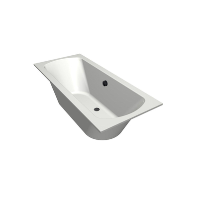 Xenz Lagoon ligbad - 170x75cm - met overloop - zonder afvoer - Acryl Wit