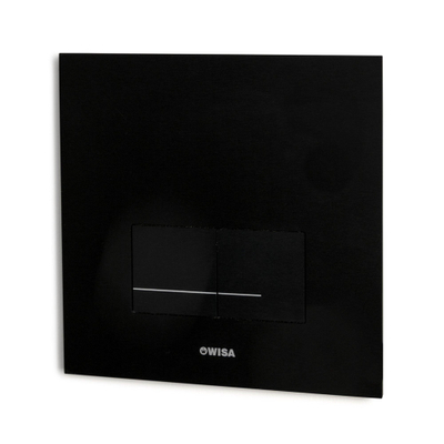 Wisa XS Bedieningspaneel - vierkant - 16x16x1 - dualflush - staal - zwart