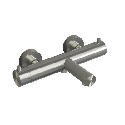 Hotbath Archie thermostatische badmengkraan met uitloop RVS SHOWROOMMODEL